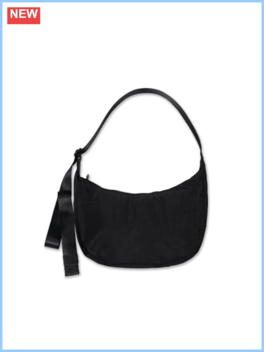 Nylon Crossbody Crescent Bag Slouchy Shoulder Casual Adjustable Strap
